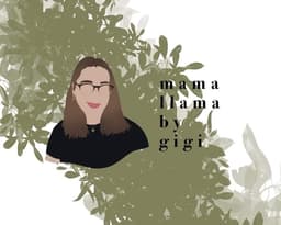 Business logo for  MamaLlamaByGigi | Unique Handmade Earrings & Accessories. Based in Yorkshire, delivering worldwide