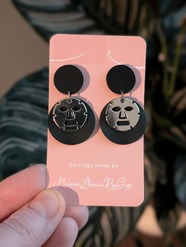 Handmade Black Brass Earrings – Sleek Modern Design