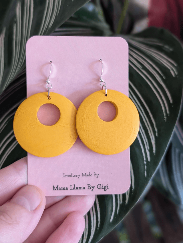 Yellow or Red Hoop Earrings