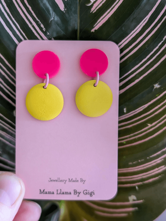 Vibrant Colour Block Earrings