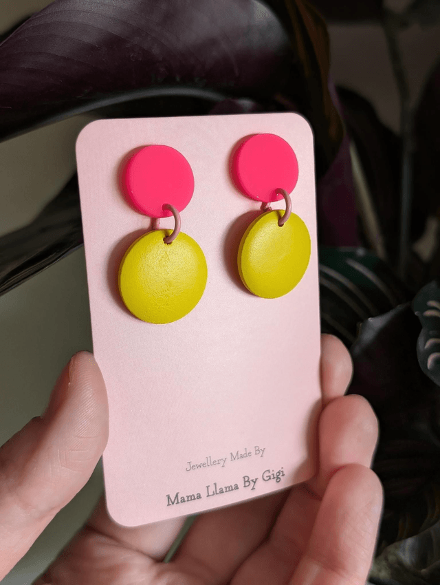 Vibrant Colour Block Earrings